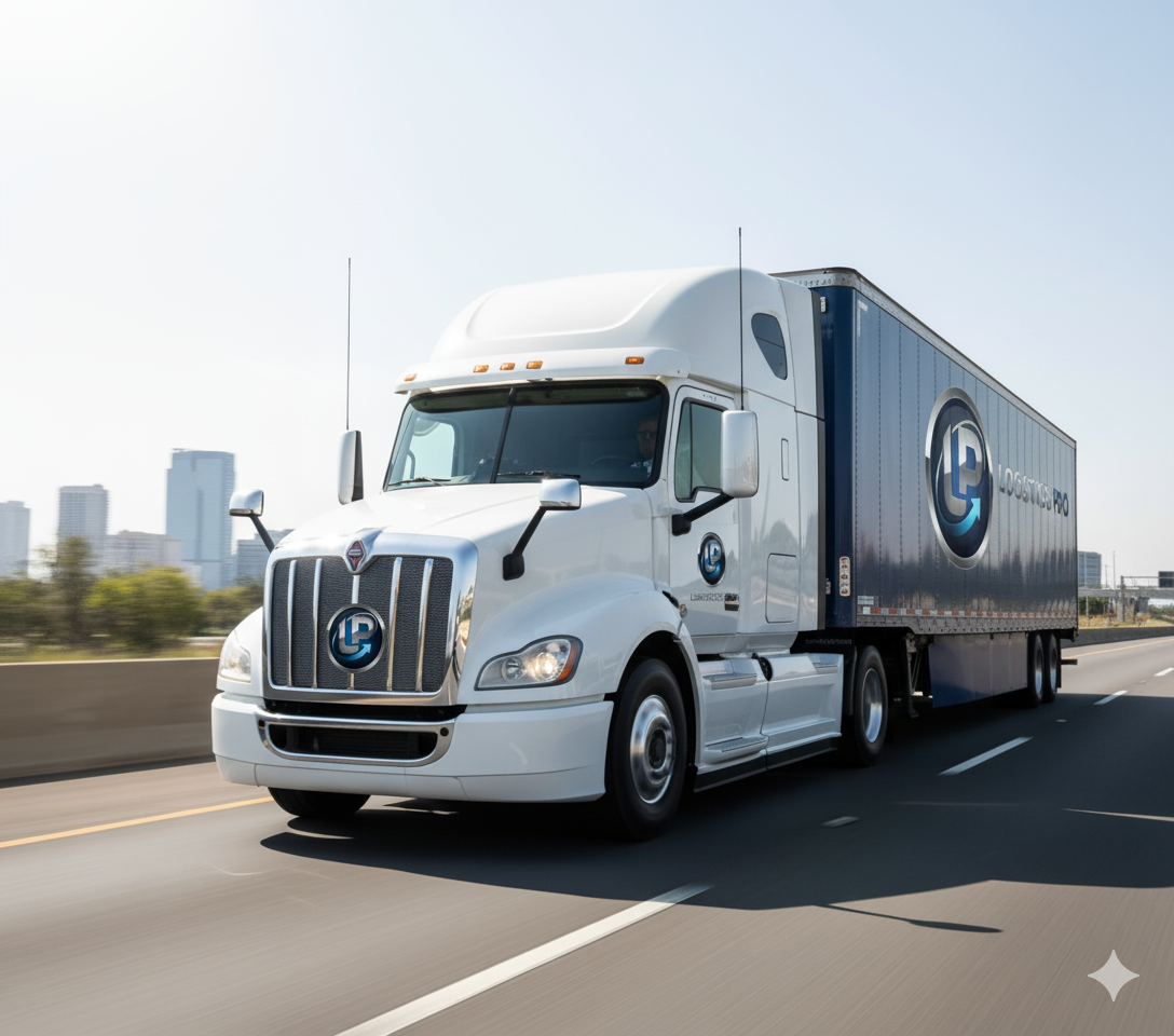 Camión de Logistics Pro en ruta